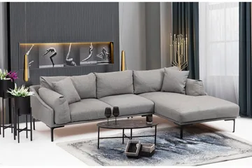 Glenure Soffa m. Divan 4-sits - Grå - Möbler - Vardagsrum - Soffor - Divansoffa & schäslong