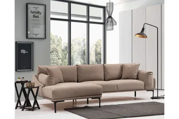 Glenure Soffa m. Divan 4-sits - Mocha - Möbler - Vardagsrum - Soffor - Divansoffa & schäslong