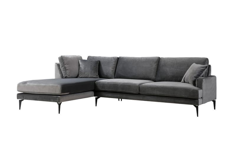 GRONSETH Hörnsoffa med Divan Vänster Svart - Möbler - Vardagsrum - Soffor - Divansoffa & schäslong