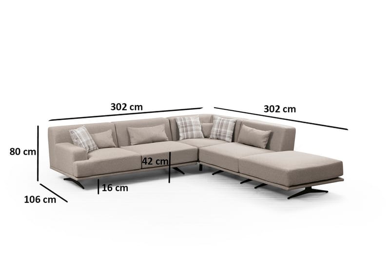 HAEDO Divansoffa Beige - Möbler - Vardagsrum - Soffor - Divansoffa & schäslong