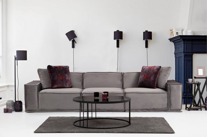 Heddon Soffa m. Divan 3-sits Grå - Möbler - Vardagsrum - Soffor - 3-sits soffor