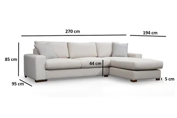 Huelva Divansoffa - Beige - Möbler - Vardagsrum - Soffor - Divansoffa & schäslong