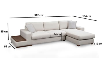 Huelva Divansoffa - Beige - Möbler - Vardagsrum - Soffor - Divansoffa & schäslong