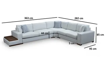 Huelva Divansoffa - Beige - Möbler - Vardagsrum - Soffor - Hörnsoffor