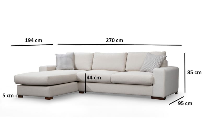 Huelva Divansoffa - Beige - Möbler - Vardagsrum - Soffor - Divansoffa & schäslong