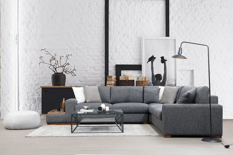 Huelva Divansoffa - Grå - Möbler - Vardagsrum - Soffor - Hörnsoffor