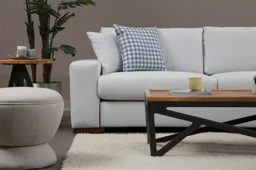 Huelva Högervänd L-formad Hörnsoffa 322 cm i Tyg med Breda Armstöd - Beige - Möbler - Vardagsrum - Soffor - Hörnsoffor