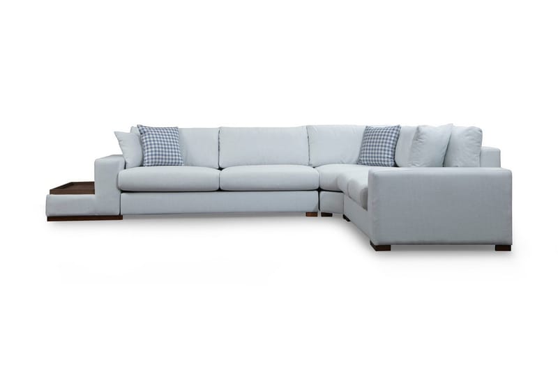 Huelva Vänstervänd L-formad Hörnsoffa 363 cm i Tyg med Sidobord, Beige