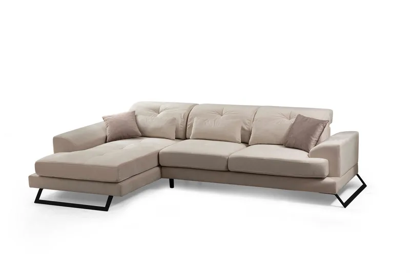 Jaraad Divansoffa Höger - Beige/Svart - Möbler - Vardagsrum - Soffor - Divansoffa & schäslong
