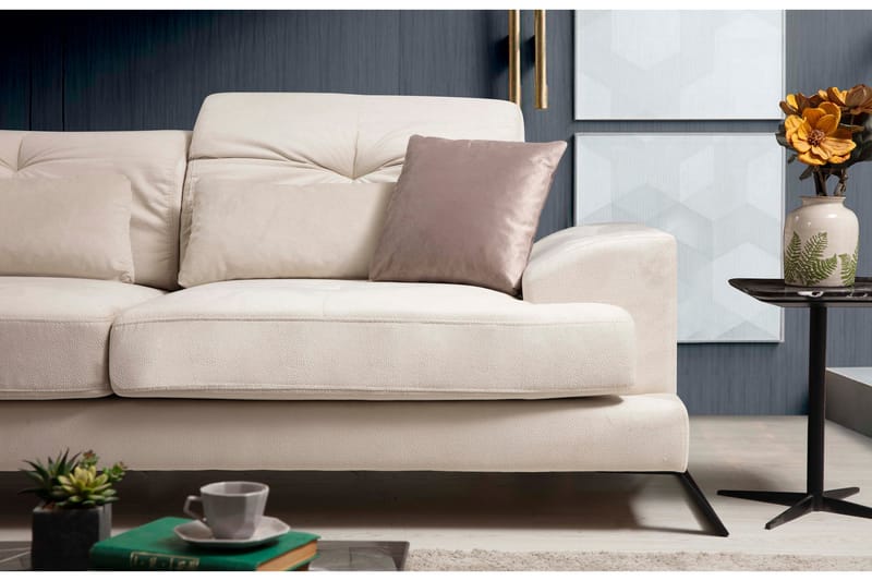 Jaraad Divansoffa Höger - Beige/Svart - Möbler - Vardagsrum - Soffor - Divansoffa & schäslong