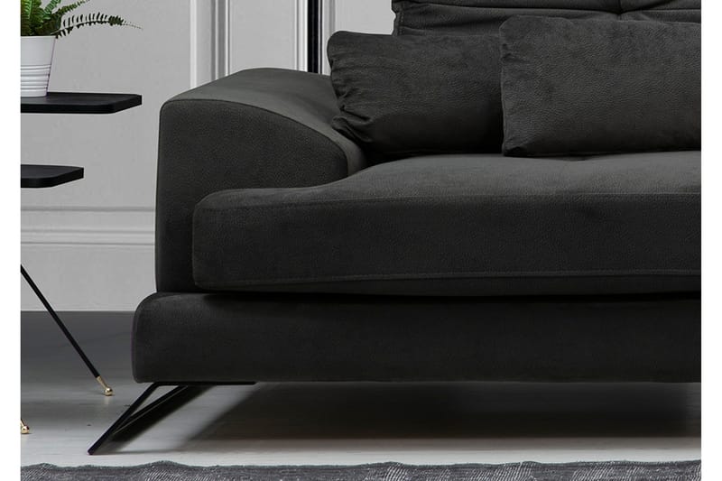 Jaraad Hörnsoffa med Divan Höger - Svart - Möbler - Vardagsrum - Soffor - Divansoffa & schäslong