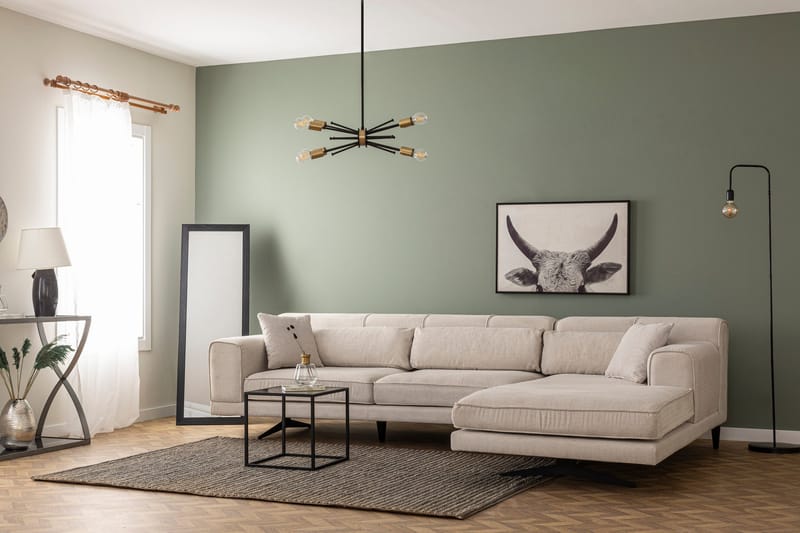 Jivago Divansoffa Höger - Beige/Svart - Möbler - Vardagsrum - Soffor - Divansoffa & schäslong