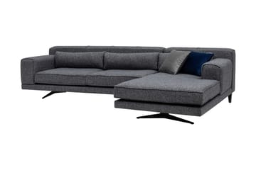 Jivago Divansoffa Höger - Grå/Svart - Möbler - Vardagsrum - Soffor - Divansoffa & schäslong