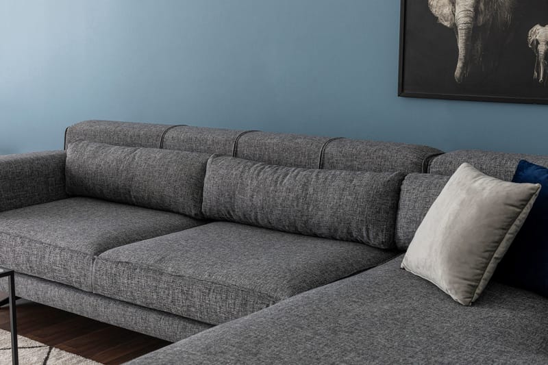 Jivago Divansoffa Höger - Grå/Svart - Möbler - Vardagsrum - Soffor - Divansoffa & schäslong