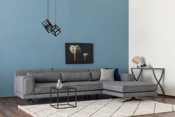 Jivago Divansoffa Höger - Grå/Svart - Möbler - Vardagsrum - Soffor - Divansoffa & schäslong