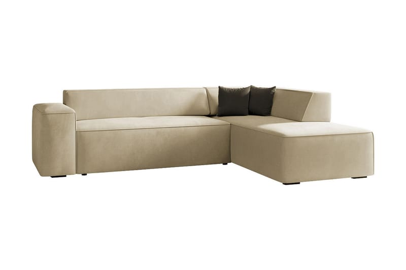 KODE 6-sits Soffa Vänster - Beige - Divansoffa & schäslong - Sammetssoffor