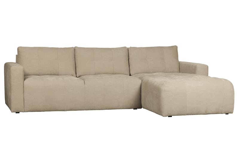 LASKOWO 3-Sits Soffa Höger Sand - Möbler - Vardagsrum - Soffor - Divansoffa & schäslong