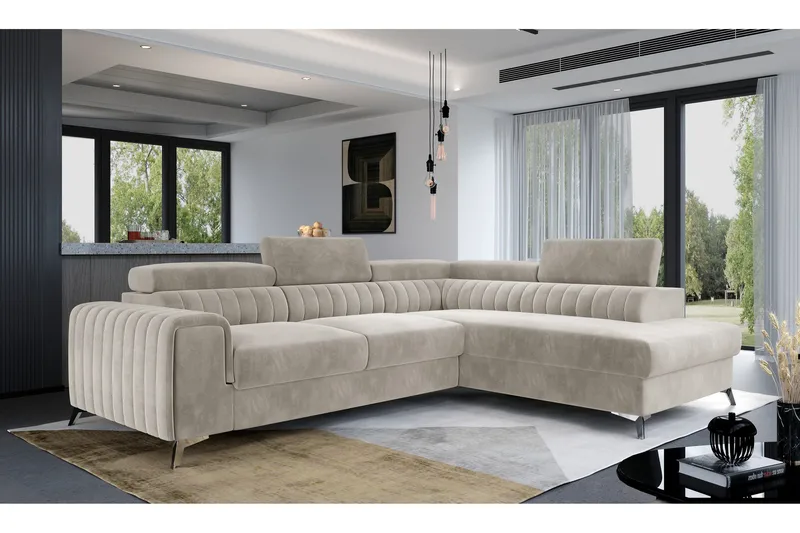 Laurece Schäslongsoffa Höger - Beige - Möbler - Vardagsrum - Soffor - Divansoffa & schäslong