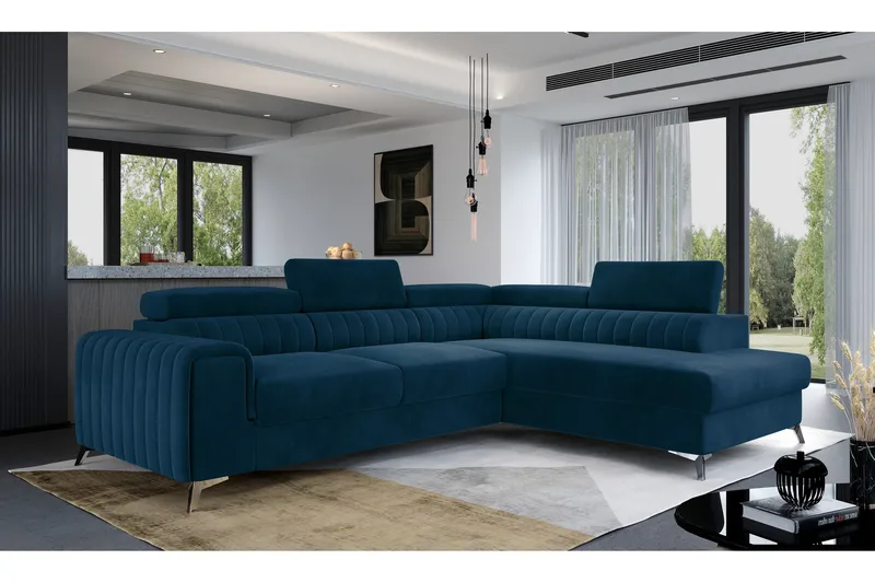 Laurece Schäslongsoffa Höger - Blå - Möbler - Vardagsrum - Soffor - Divansoffa & schäslong