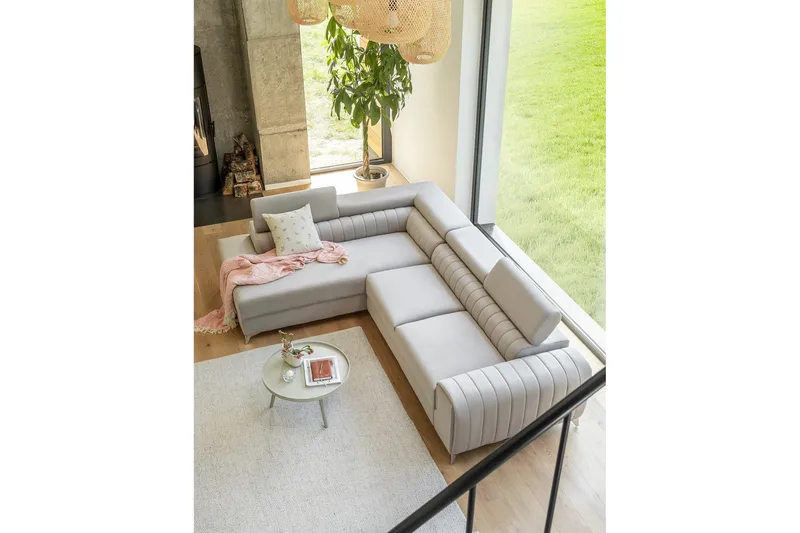 Laurece Schäslongsoffa Vänster - Beige - Möbler - Vardagsrum - Bäddsoffor