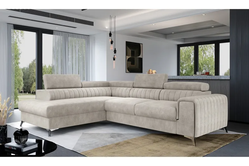 Laurece Schäslongsoffa Vänster - Beige - Möbler - Vardagsrum - Soffor - Divansoffa & schäslong