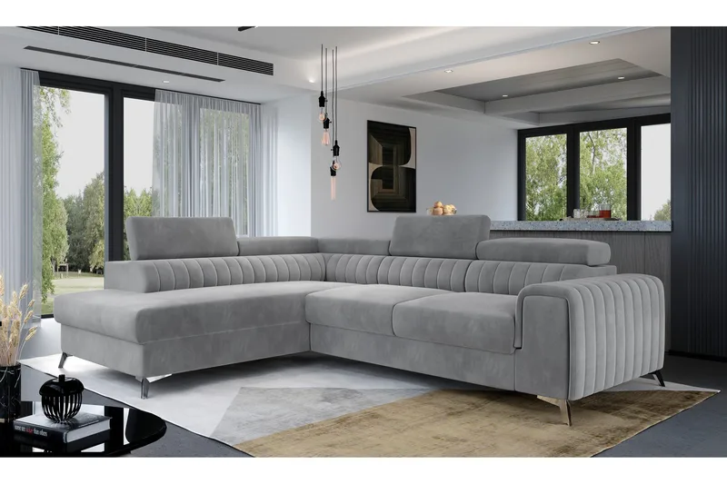 Laurece Schäslongsoffa Vänster - Grå - Möbler - Vardagsrum - Soffor - Divansoffa & schäslong