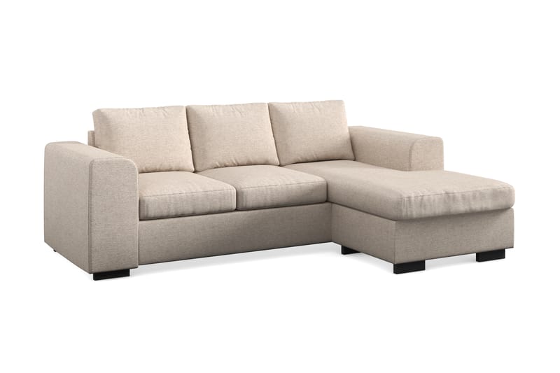 Link 3-sits Vändbar L-formad Divansoffa i Tyg - Beige - Möbler - Vardagsrum - Soffor - Divansoffa & schäslong