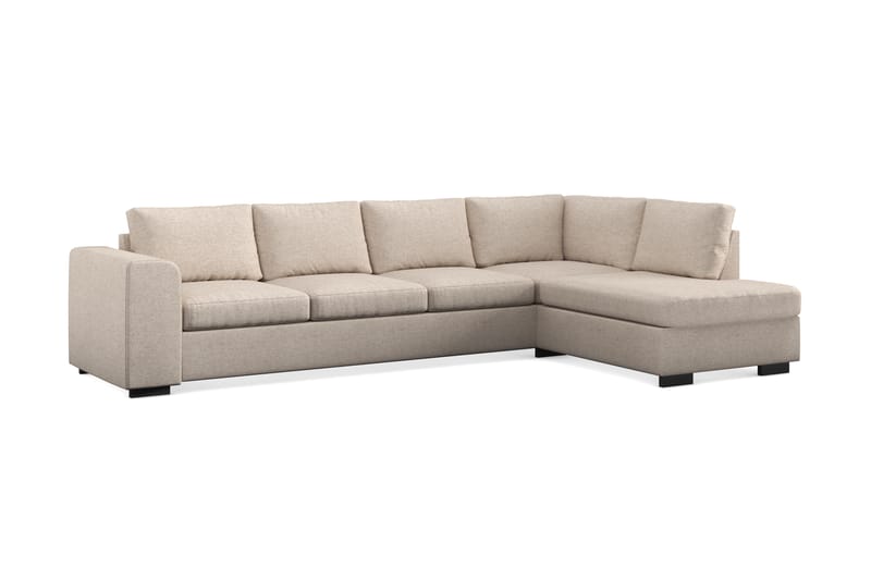 Link 4-sits Högervänd L-formad Large Schäslongsoffa i Tyg - Beige - Möbler - Vardagsrum - Soffor - Divansoffa & schäslong
