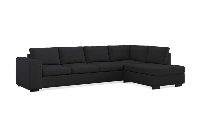 Link 4-sits Högervänd L-formad Large Schäslongsoffa i Tyg - Svart - Möbler - Vardagsrum - Soffor - Divansoffa & schäslong