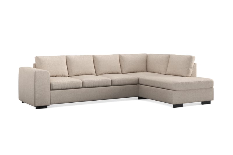 Link 4-sits Högervänd L-formad Schäslongsoffa i Tyg - Beige - Möbler - Vardagsrum - Soffor - Divansoffa & schäslong
