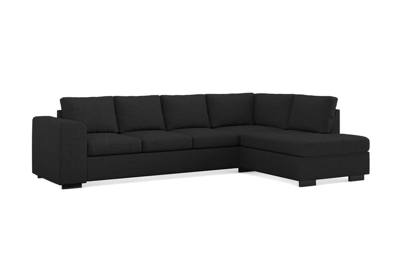 Link 4-sits Högervänd L-formad Schäslongsoffa i Tyg - Svart - Möbler - Vardagsrum - Soffor - Divansoffa & schäslong