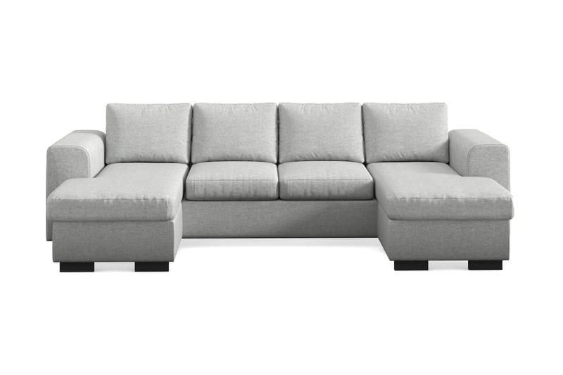 Link 4-sits U-formad Soffa med dubbeldivan i Tyg - Ljusgrå - Möbler - Vardagsrum - Soffor - Divansoffa & schäslong