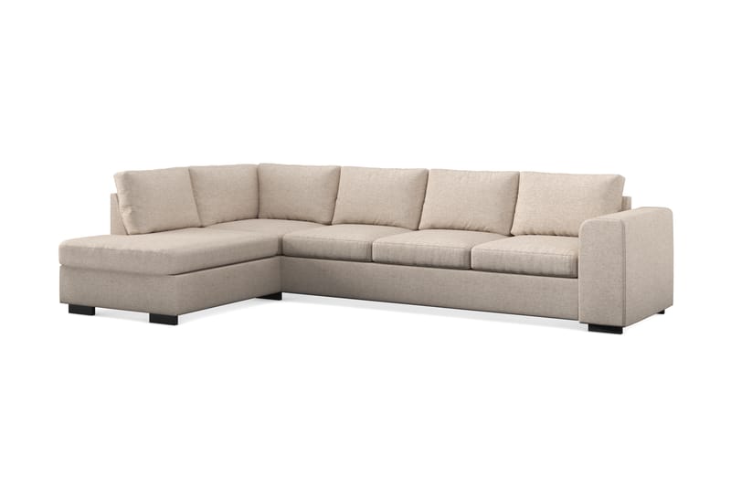 Link 4-sits Vänstervänd L-formad Large Schäslongsoffa i Tyg - Beige - Möbler - Vardagsrum - Soffor - Divansoffa & schäslong