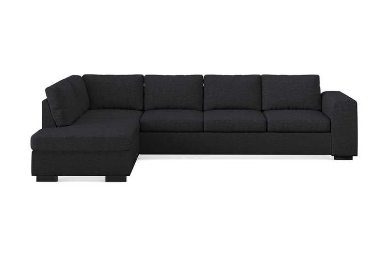 Link 4-sits Vänstervänd L-formad Large Schäslongsoffa i Tyg - Svart - Möbler - Vardagsrum - Soffor - Divansoffa & schäslong