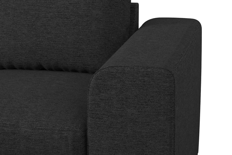Link 4-sits Vänstervänd L-formad Large Schäslongsoffa i Tyg - Svart - Möbler - Vardagsrum - Soffor - Divansoffa & schäslong