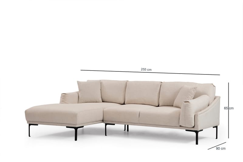 Lintley Soffa m. Divan 4-sits Cream - Möbler - Vardagsrum - Soffor - Divansoffa & schäslong
