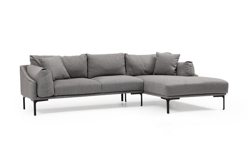 Lintley Soffa m. Divan 4-sits Grå - Möbler - Vardagsrum - Soffor - Divansoffa & schäslong