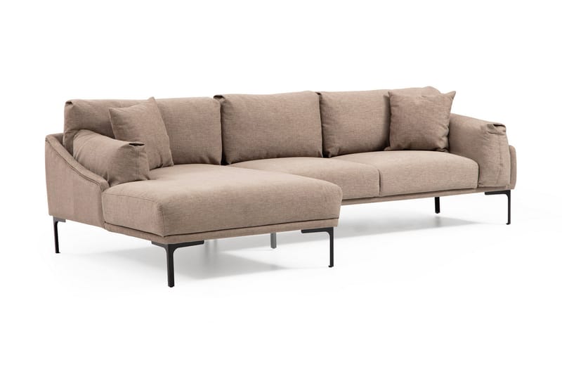 Lintley Soffa m. Divan 4-sits Mocha - Divansoffa & schäslong