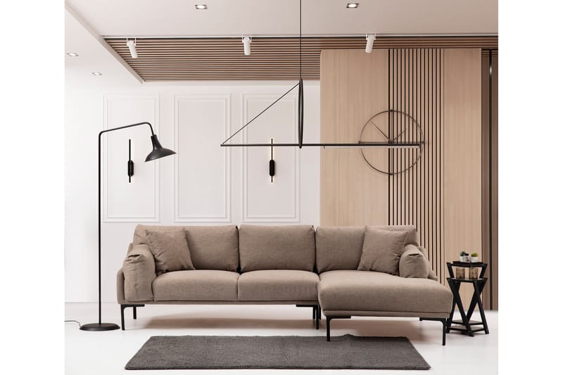 Lintley Soffa m. Divan 4-sits Mocha - Möbler - Vardagsrum - Soffor - Divansoffa & schäslong