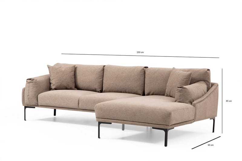 Lintley Soffa m. Divan 4-sits Mocha - Möbler - Vardagsrum - Soffor - Divansoffa & schäslong