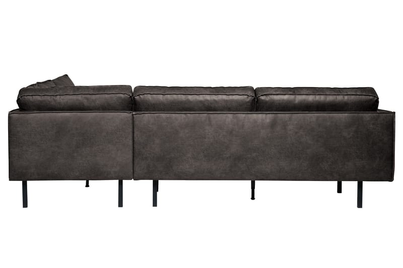 Lissbon 3-sits Höger L-formad Hörnsoffa i Konstläder - Antracit - Möbler - Vardagsrum - Soffor - Divansoffa & schäslong
