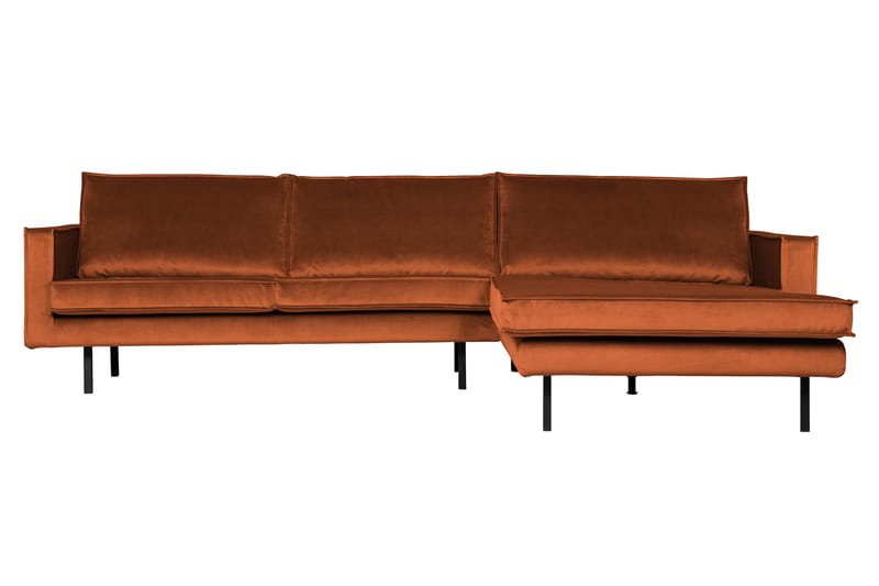 Lissbon 3-sits Högervänd L-formad Divansoffa 300 cm i Sammet - Röd - Möbler - Vardagsrum - Soffor - Divansoffa & schäslong