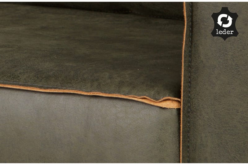 Lissbon 4-sits Höger L-formad Hörnsoffa 266 cm i Läder - Grön - Möbler - Vardagsrum - Soffor - Divansoffa & schäslong