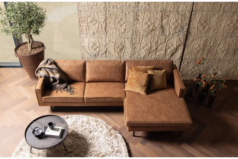 Lissbon Divansoffa Höger - Cognac - Möbler - Vardagsrum - Soffor - Divansoffa & schäslong