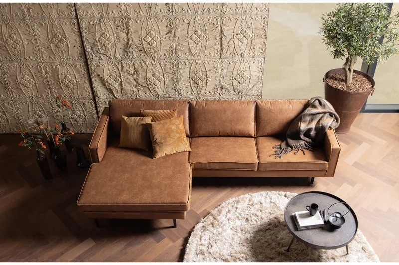 Lissbon Divansoffa Vänster - Cognac - Möbler - Vardagsrum - Soffor - Divansoffa & schäslong