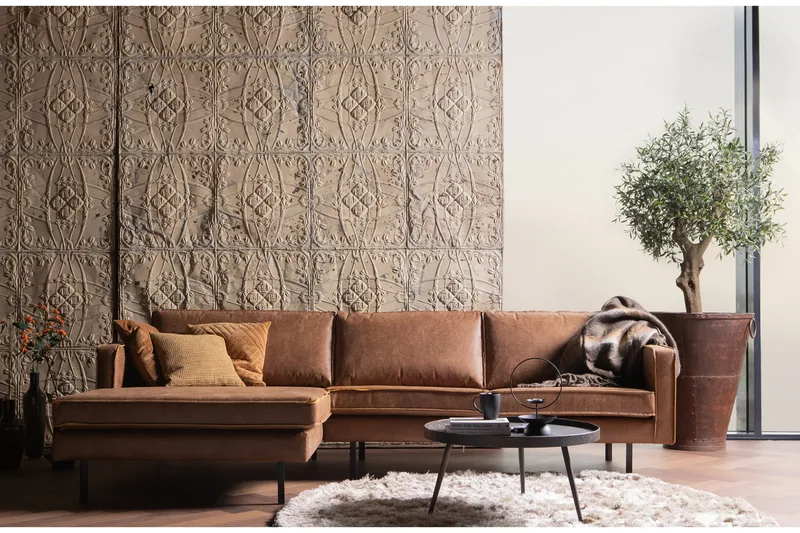 Lissbon Divansoffa Vänster - Cognac - Möbler - Vardagsrum - Soffor - Divansoffa & schäslong