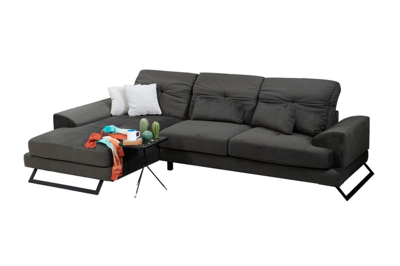 Longa Hörnsoffa med Divan Vänster - Svart - Möbler - Vardagsrum - Soffor - Divansoffa & schäslong