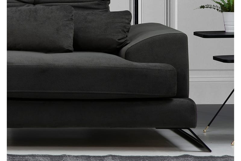 Longa Hörnsoffa med Divan Vänster - Svart - Möbler - Vardagsrum - Soffor - Divansoffa & schäslong