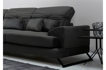 Longa Hörnsoffa med Divan Vänster - Svart - Möbler - Vardagsrum - Soffor - Divansoffa & schäslong