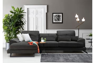 Longa Hörnsoffa med Divan Vänster - Svart - Möbler - Vardagsrum - Soffor - Divansoffa & schäslong